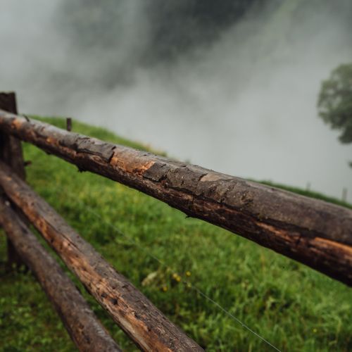 Nebel im Tal unterhalb der Martenalm